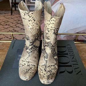 Free People Snakeskin Booties